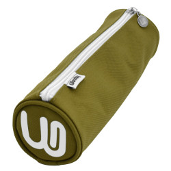 TROUSSE RONDE 22X7,5CM RECYCLEE COLORIS MARRON